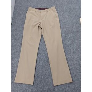 Egara Pants Mens 32x32 Beige Slim Fit Stretch Dress Flat Front Stretch Preppy